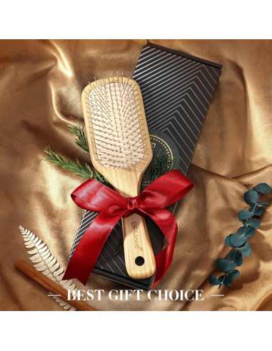 Cepillo de Pelo de Bambú BFWood con Cerdas de Acero 23cm