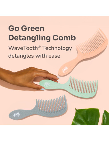 Peine Desenredador Wet Brush Go Green con Aceite de Árbol de Té