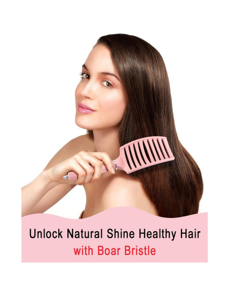 Cepillo Desenredante KTKUDY Rosa Claro para Cabello Húmedo y Seco Cepillo Desenredante KTKUDY Rosa Claro para Cabello Húmedo y Seco