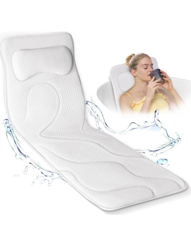 Almohada de Baño Completo Poemland con 168 Ventosas Antideslizantes