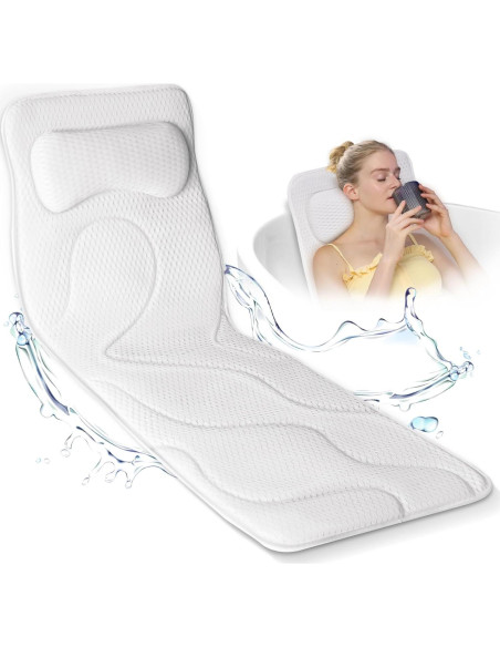 Almohada de Baño Completo Poemland con 168 Ventosas Antideslizantes Almohada de Baño Completo Poemland con 168 Ventosas Antideslizantes