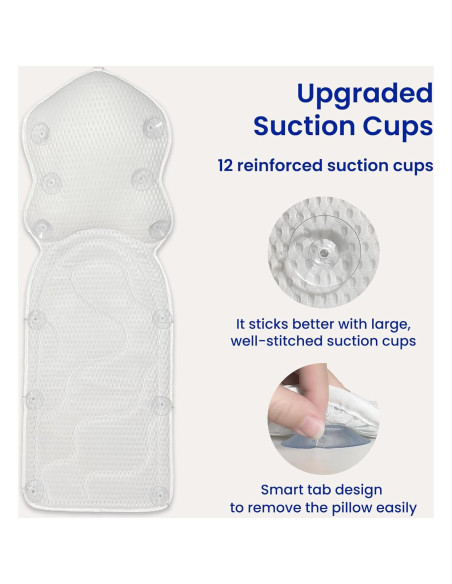 Almohada de Baño Tevanas Malla 3D Ergonomica Blanca 42.67x32.77cm Almohada de Baño Tevanas Malla 3D Ergonomica Blanca 42.67x32.77cm