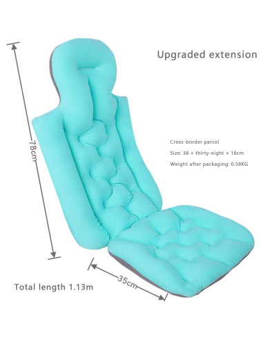Almohada de Baño Ergonómica Juaugusep 93x40cm Azul