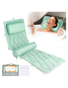 Almohada de Baño Completo Olaemuo Verde con Cojín Lumbar