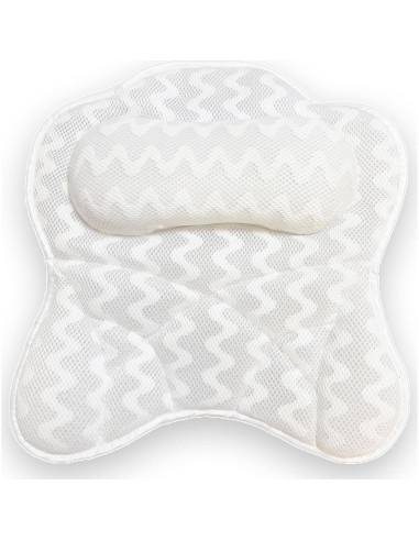 Almohada de Baño SIGGCAT Blanca con Ventosas Antideslizantes