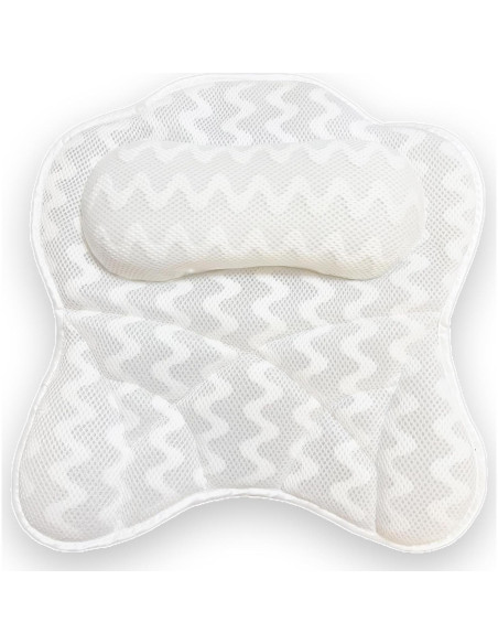 Almohada de Baño SIGGCAT Blanca con Ventosas Antideslizantes Almohada de Baño SIGGCAT Blanca con Ventosas Antideslizantes