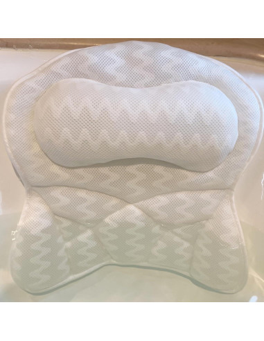 Almohada de Baño SIGGCAT Blanca con Ventosas Antideslizantes