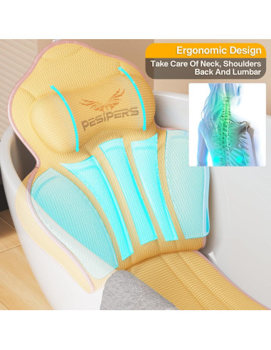 Almohada de Baño Ergonómica Pesipers 61.7x22.8 cm Dorado