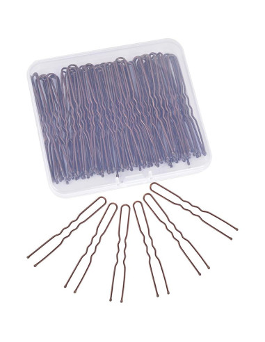 Pasadores de cabello en U IKOCO 6.1 cm marrones - 80 piezas