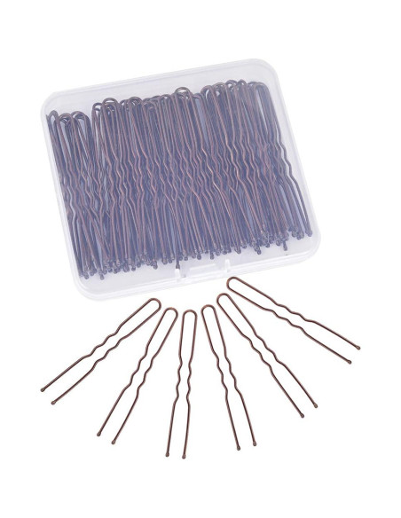 Pasadores de cabello en U IKOCO 6.1 cm marrones - 80 piezas Pasadores de cabello en U IKOCO 6.1 cm marrones - 80 piezas