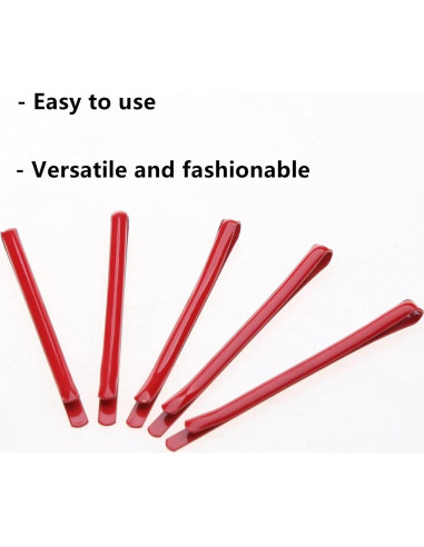 Pinzas para flequillo Bangs Shuaigetoao 20 piezas rojas