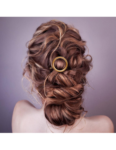 Clip de Cabello Minimalista PAGOW 4 Pcs Oro y Plata