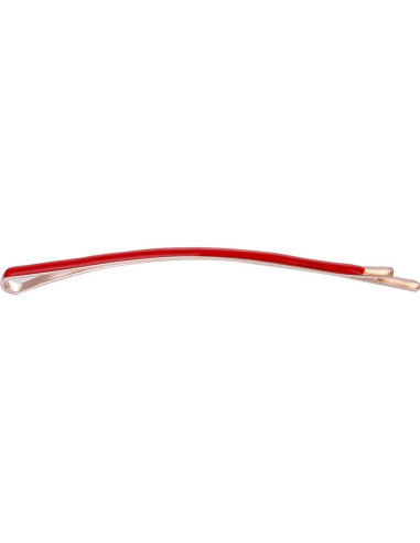 10 Pinzas de Pelo Jumbo Curvadas Metal Rojo Mollensiuer