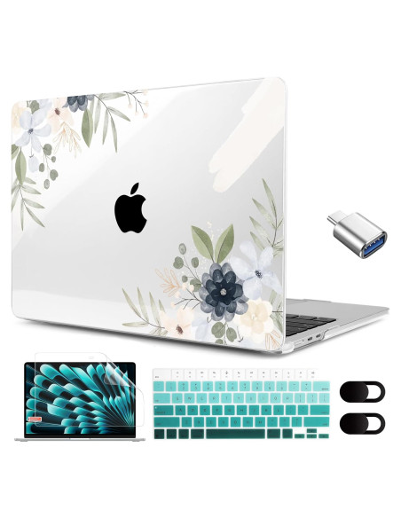 Funda MEEgoodo para MacBook Air 15.3" Floral Vintage Funda MEEgoodo para MacBook Air 15.3" Floral Vintage