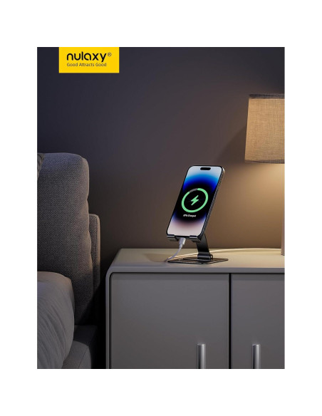 Soporte Plegable Doble Nulaxy para Teléfono Ajustable Soporte Plegable Doble Nulaxy para Teléfono Ajustable