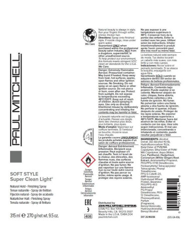 Spray para Cabello Paul Mitchell Super Clean Light 269.5 g