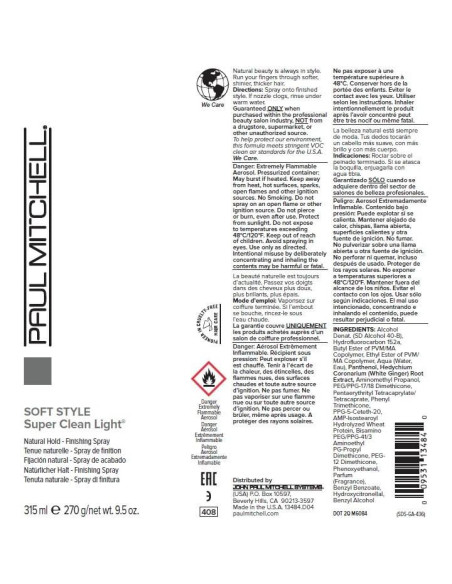 Spray para Cabello Paul Mitchell Super Clean Light 269.5 g Spray para Cabello Paul Mitchell Super Clean Light 269.5 g
