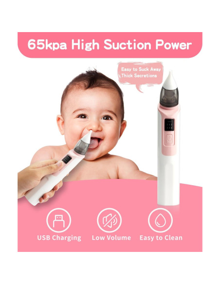 Kit de Cuidado para Bebés UHFi 17 Piezas Rosa con Aspirador Nasal Kit de Cuidado para Bebés UHFi 17 Piezas Rosa con Aspirador Nasal