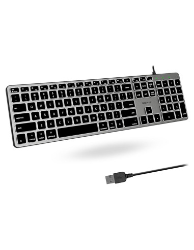 Teclado Retroiluminado Macally AMA0950 - 107 Teclas USB