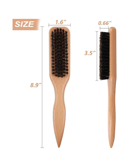 Cepillo para Cabello OWIIZI Slick Back de Cerdas de Jabalí Cepillo para Cabello OWIIZI Slick Back de Cerdas de Jabalí