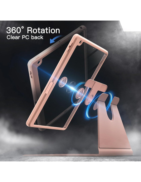 Funda Rotativa JETech para iPad 9/8/7 10.2" Oro Rosa Funda Rotativa JETech para iPad 9/8/7 10.2" Oro Rosa