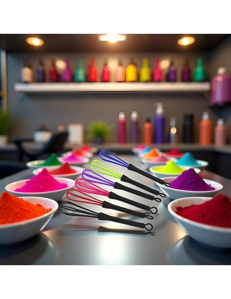 Juego de 6 Mini Batidores JJLFresheners para Tinte de Cabello Juego de 6 Mini Batidores JJLFresheners para Tinte de Cabello