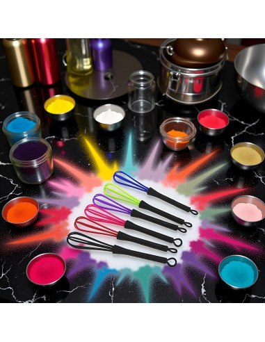 Juego de 6 Mini Batidores JJLFresheners para Tinte de Cabello