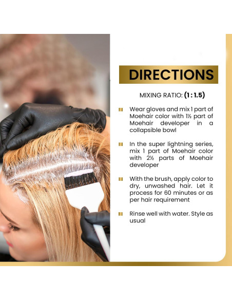 Kit de Coloración Capilar Permanente Moehair 5N Castaño Claro Kit de Coloración Capilar Permanente Moehair 5N Castaño Claro