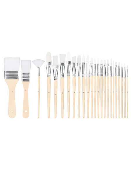 Pinceles de Pintura Amazon Basics 24 Piezas Multiusos Pinceles de Pintura Amazon Basics 24 Piezas Multiusos