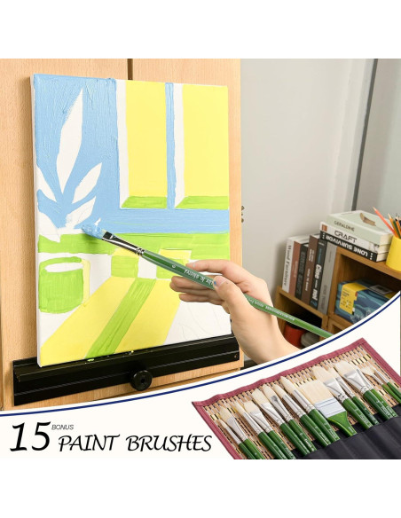Juego de Pinceles Profesionales Falling in Art 15PCS Cerda Natural Juego de Pinceles Profesionales Falling in Art 15PCS Cerda Natural