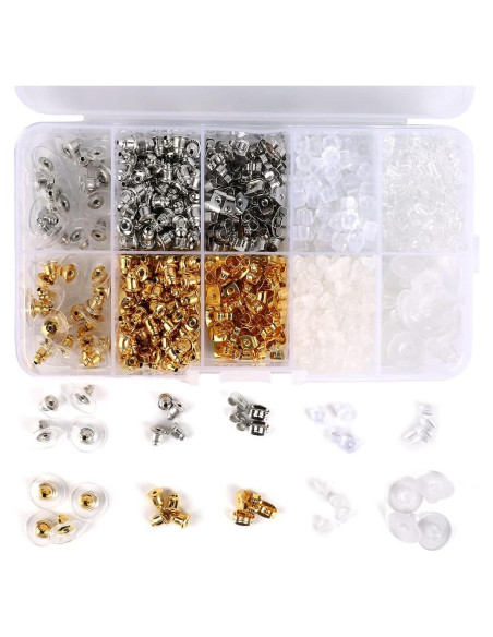 Kit de 1040 Respaldos de Pendientes BetyBedy - 10 Estilos Kit de 1040 Respaldos de Pendientes BetyBedy - 10 Estilos