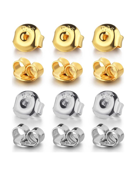 Resortes para Pendientes Moconar 12 PCS Plata 925 Hipoalergénicos Resortes para Pendientes Moconar 12 PCS Plata 925 Hipoalergénicos
