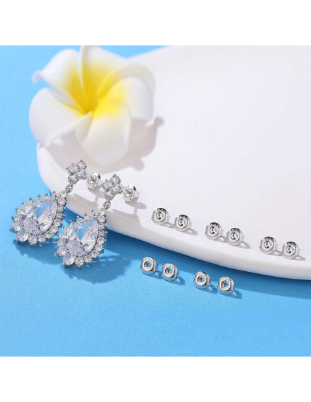 Resortes para Pendientes Moconar 12 PCS Plata 925 Hipoalergénicos Resortes para Pendientes Moconar 12 PCS Plata 925 Hipoalergénicos