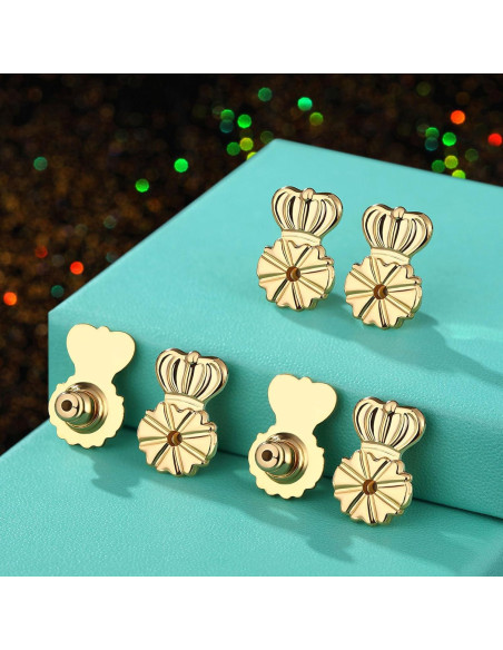 Respaldos de Aretes HAZIFES 6 Pcs Oro 18K Silicona Respaldos de Aretes HAZIFES 6 Pcs Oro 18K Silicona
