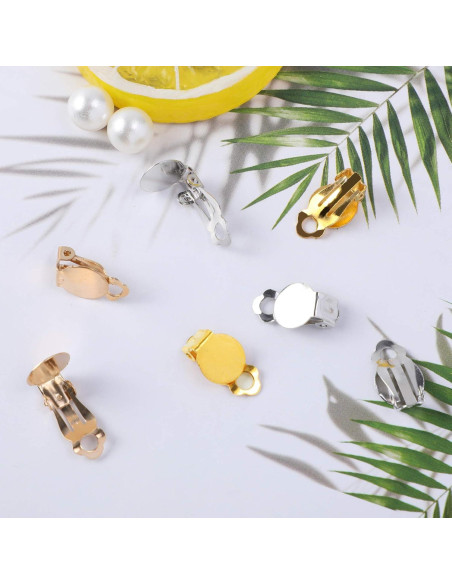 Juego de Aretes Clip No Perforados SANNIX 60 Piezas 3 Colores Juego de Aretes Clip No Perforados SANNIX 60 Piezas 3 Colores