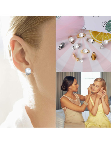 Juego de Aretes Clip No Perforados SANNIX 60 Piezas 3 Colores