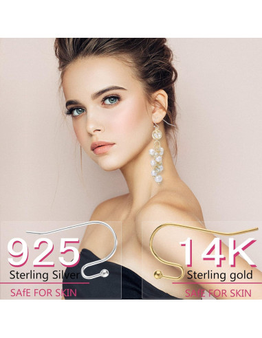 Kit de Ganchos para Pendientes VIW - 600 Piezas Plata y Oro