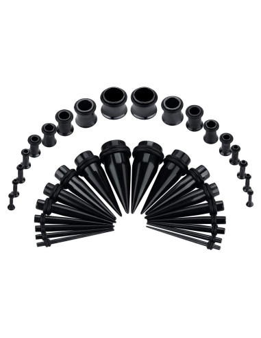 Kit de Estiramiento de Orejas 36PC Acero Inoxidable 14-00G
