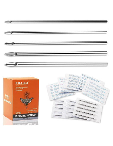 Kit de Piercing Estéril 100pcs Anghie 12G 14G 16G 18G 20G