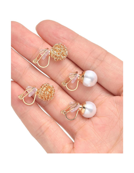 Conjunto 10 Pares Pendientes de Clip Tornito Mujeres Conjunto 10 Pares Pendientes de Clip Tornito Mujeres