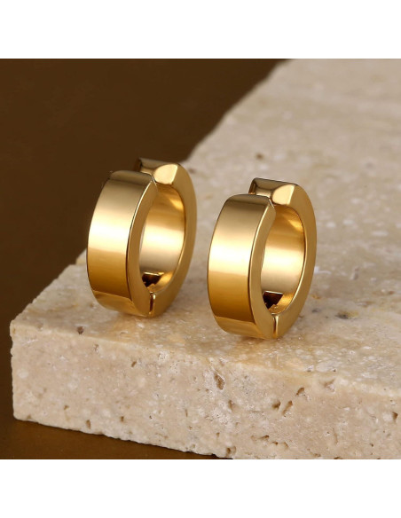 Pendientes de Clip de Acero Inoxidable YZstyle - 3 Pares Unisex Pendientes de Clip de Acero Inoxidable YZstyle - 3 Pares Unisex