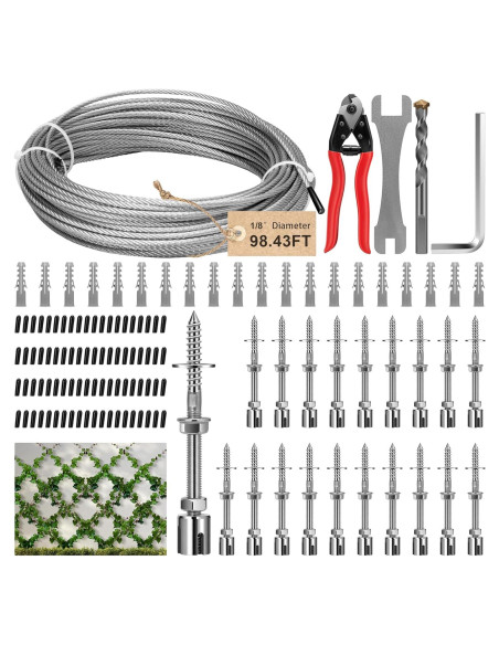 Kit de Enrejado VIVOSUN 20 Soportes Ajustables 30 m Cuerda Kit de Enrejado VIVOSUN 20 Soportes Ajustables 30 m Cuerda