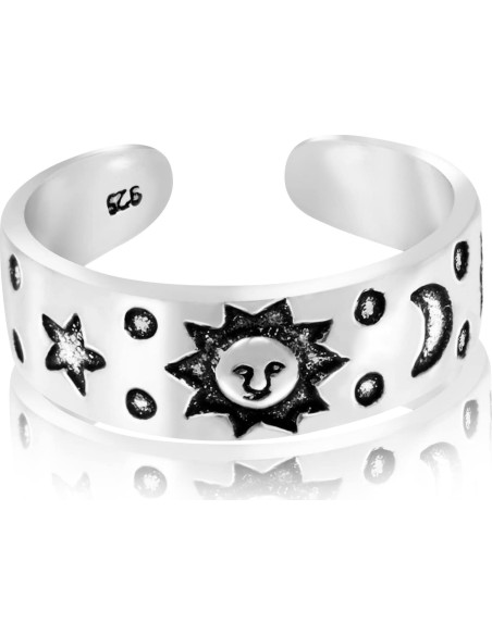 Anillo de Dedo del Pie AeraVida Cielo Celestial Plata 925 Anillo de Dedo del Pie AeraVida Cielo Celestial Plata 925