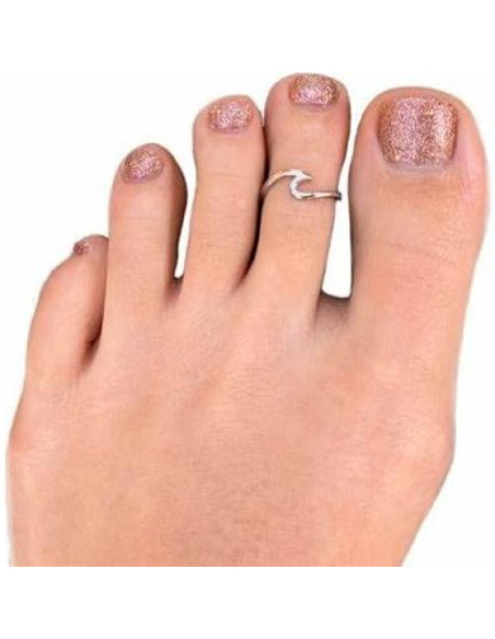 Anillos para Dedos de los Pies QWALIT Ajustables Plata Oro Anillos para Dedos de los Pies QWALIT Ajustables Plata Oro