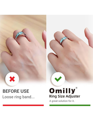 Ajustador de Tamaño de Anillo Omilly - 16 Tamaños, 2 Estilos