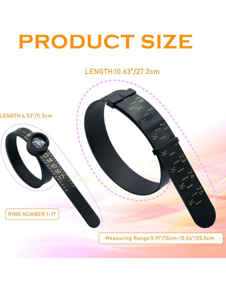 Kit de Medición de Tallas de Anillos y Pulseras Anerwarm Kit de Medición de Tallas de Anillos y Pulseras Anerwarm