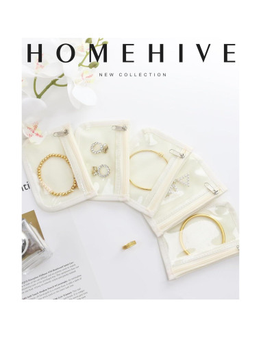 10 Bolsas de Joyería Transparente HOMEHIVE con Cremallera