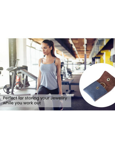 Funda de Anillo de Cuero Azul TheAntiq - Hecha a Mano, Compacta