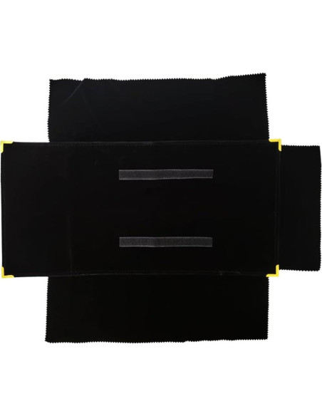 Bolsa de Joyería Portátil Treachi de Terciopelo Negro con Clips Bolsa de Joyería Portátil Treachi de Terciopelo Negro con Clips