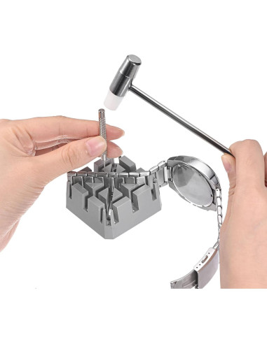 Herramienta de extracción de pasadores de correa de reloj uxcell 0.7mm 10 Pcs